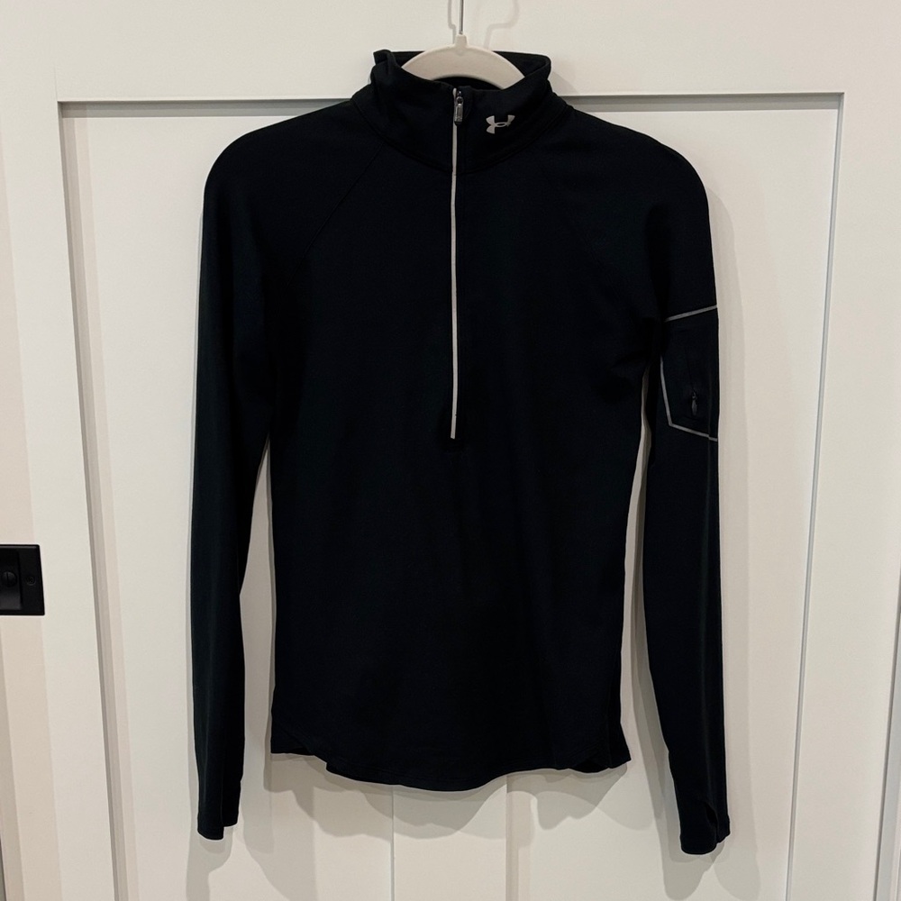 Under Armour Black Fitted Quarter-Zip Top